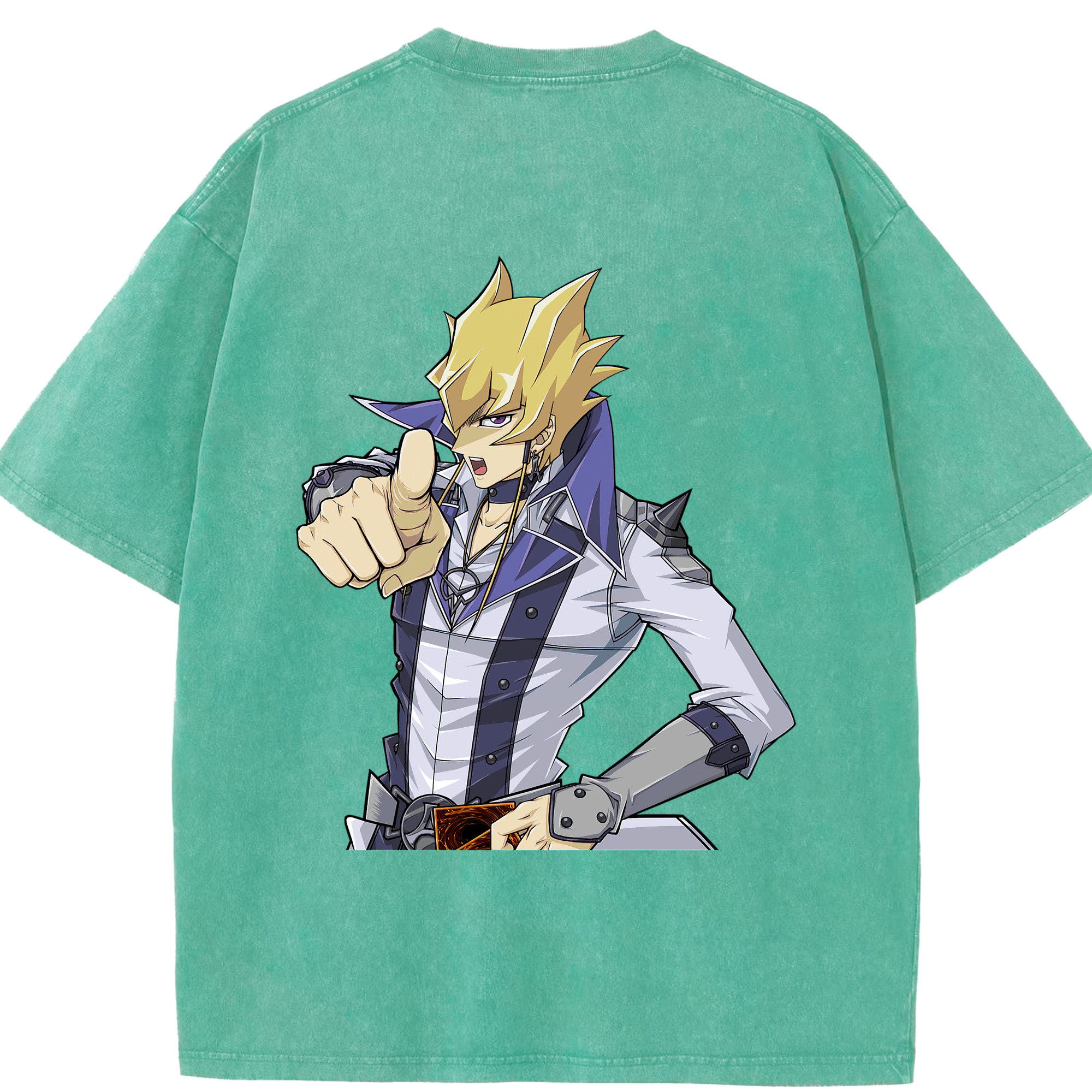 （画像用） 遊☆戯☆王 Yu-Gi-Oh! 綿100% ヴィンテージ風 半袖Tシャツ（背面プリント）